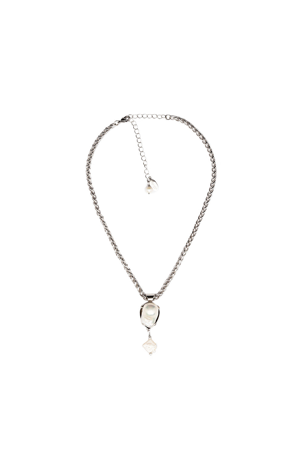 Grains de Verre - "ODESA" NECKLACE SILVER