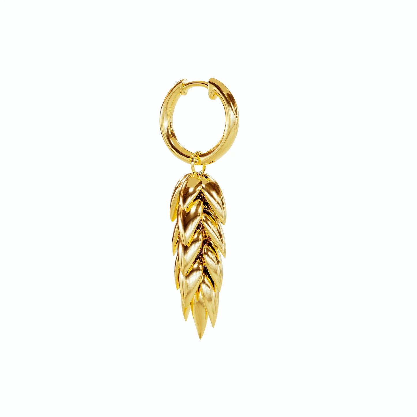 FREDINSKAYA jewelry - "Wheat Spike" mono earring GOLD