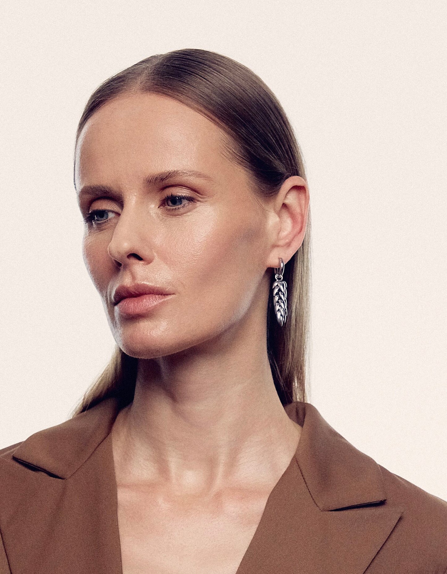 FREDINSKAYA jewelry - "Wheat Spike" mono earring SILVER