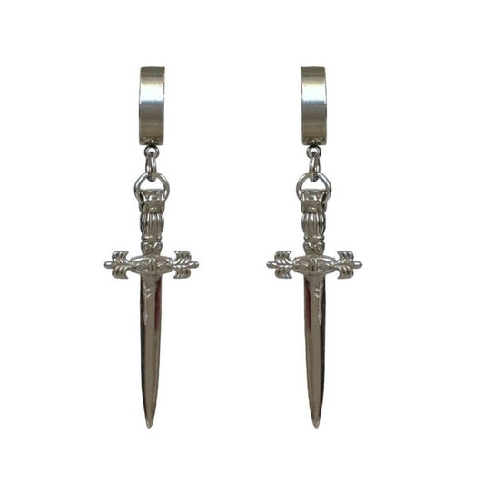 Grains de Verre - "SWORD" EARRINGS SILVER