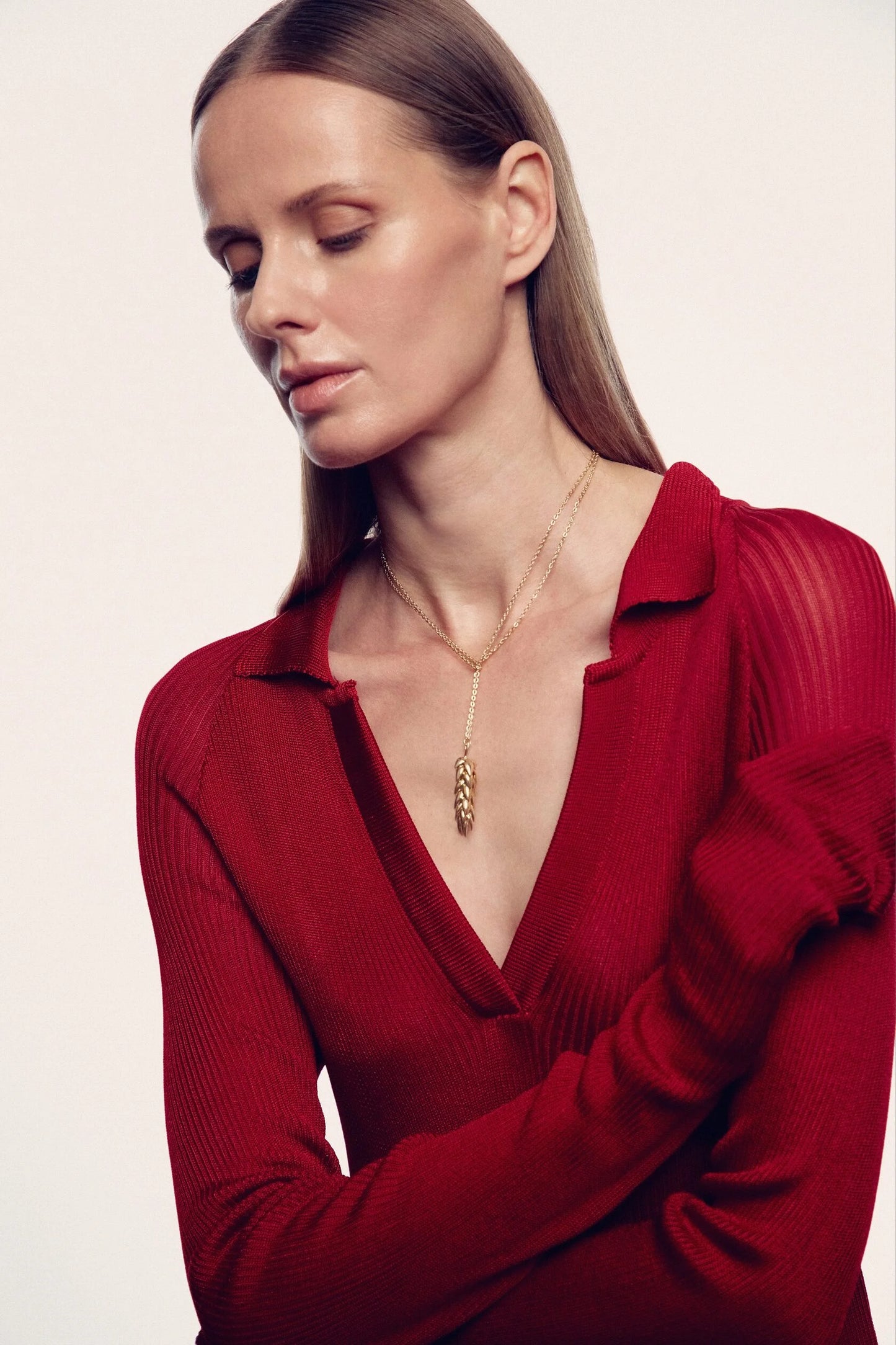 FREDINSKAYA jewelry - "Wheat Spike" necklace GOLD