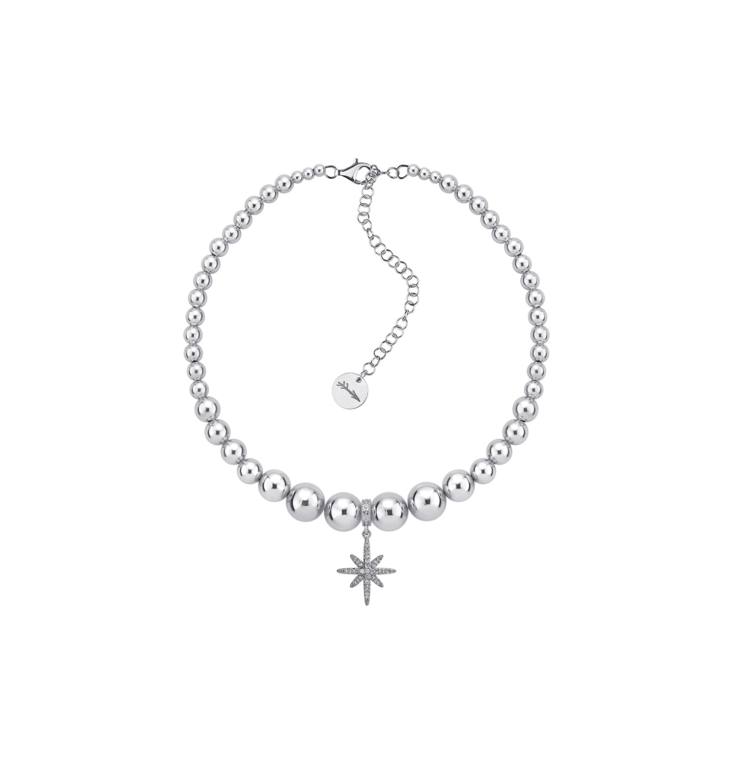 Grains de Verre - CHOKER "NEW YORK STAR" SILVER