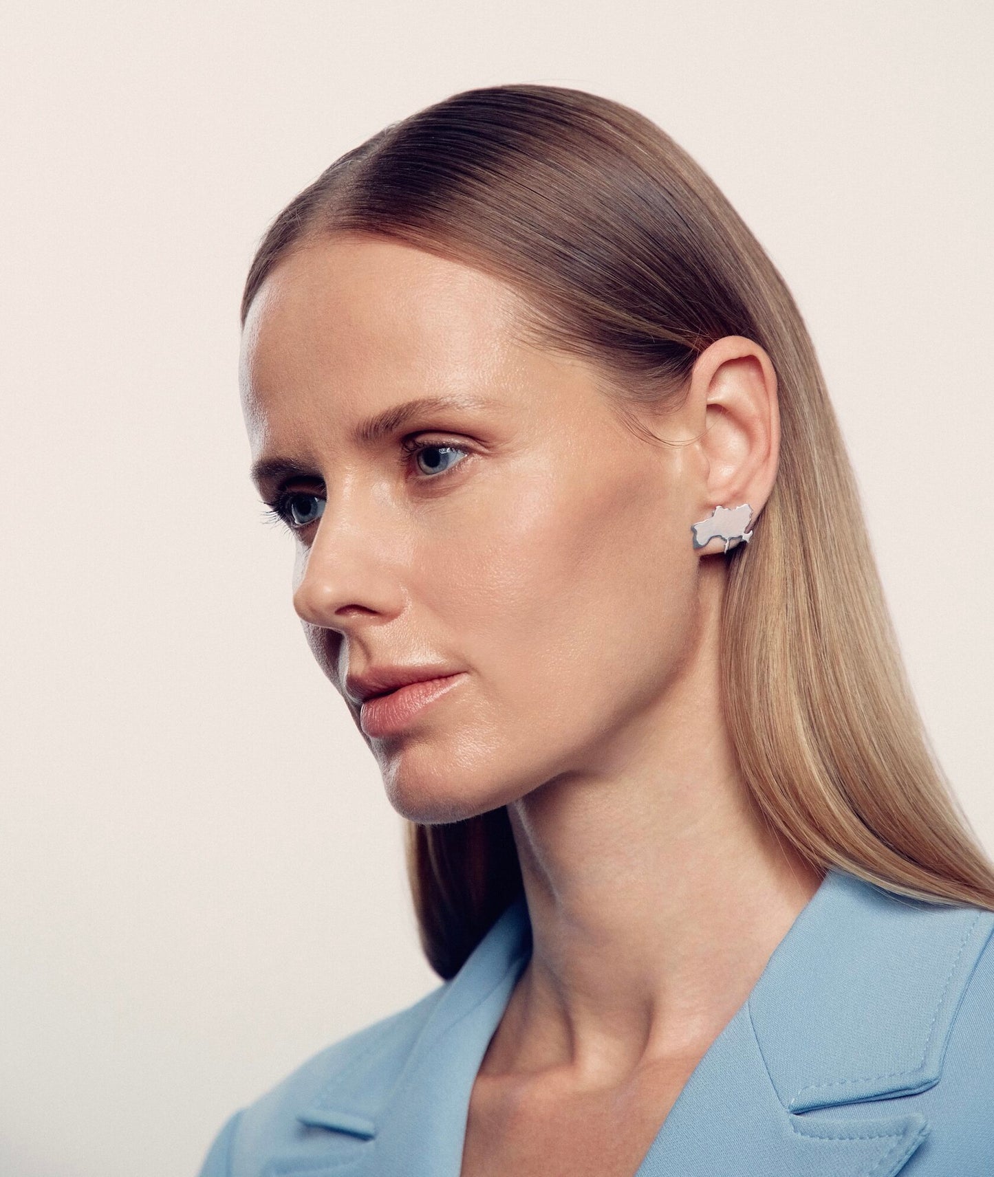 FREDINSKAYA jewelry - "Ukraine" pin/earring SILVER