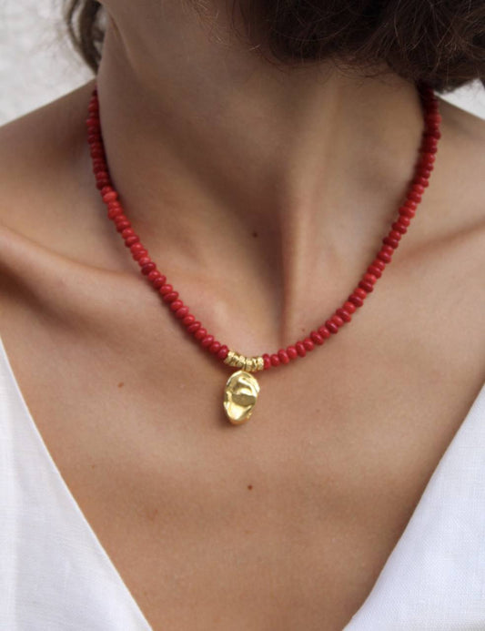 TSATSA_PETSKY "RED DIVA NECKLACE"