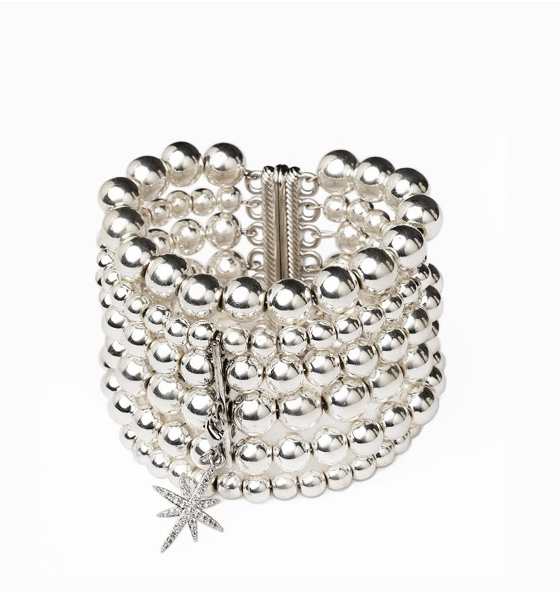 Grains de Verre - CERAMIC BEADS BRACLET WITH “MORNING STAR”