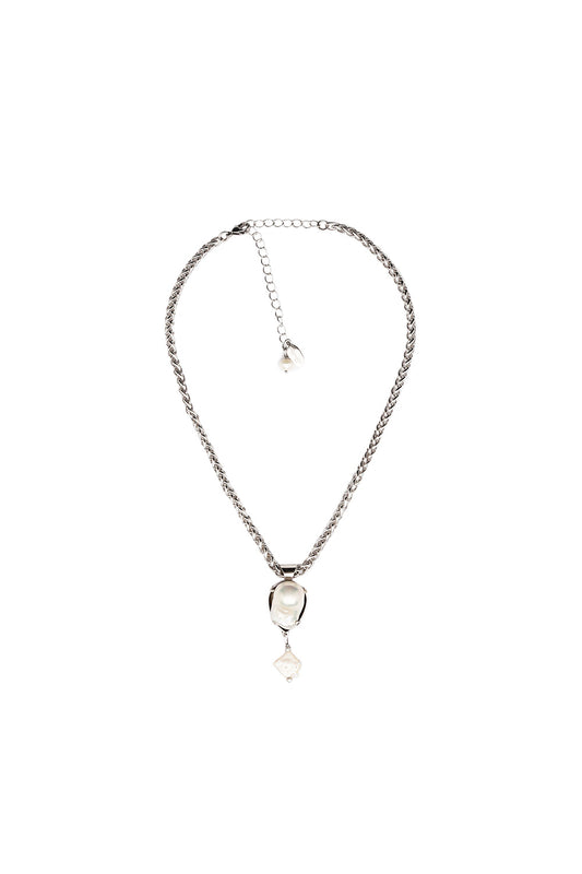 Grains de Verre - "ODESA" NECKLACE SILVER