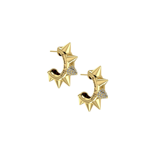 Grains de Verre - "THE THORN" Earrings Gold