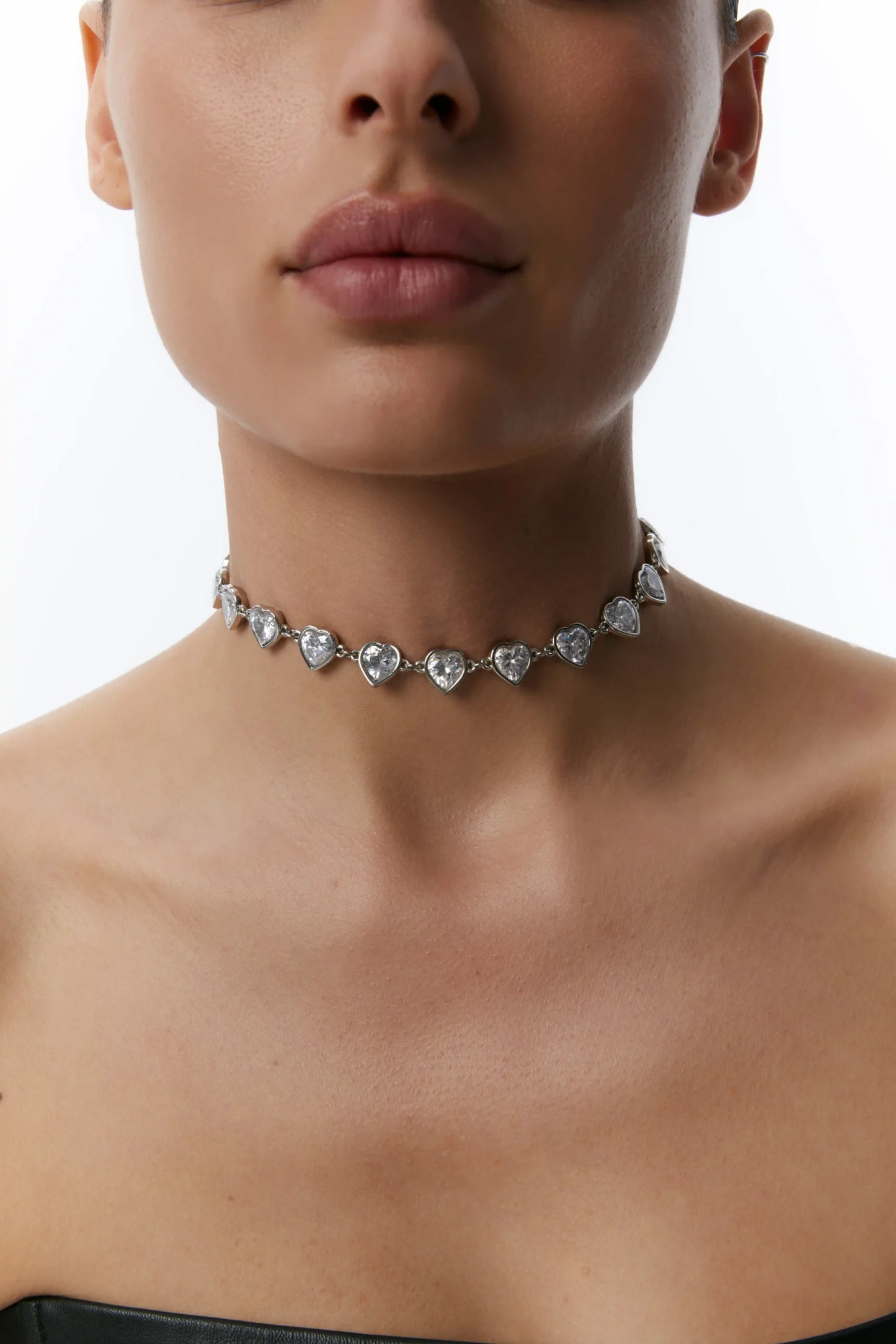 Grains de Verre - "COLD HEART" CHOKER SILVER