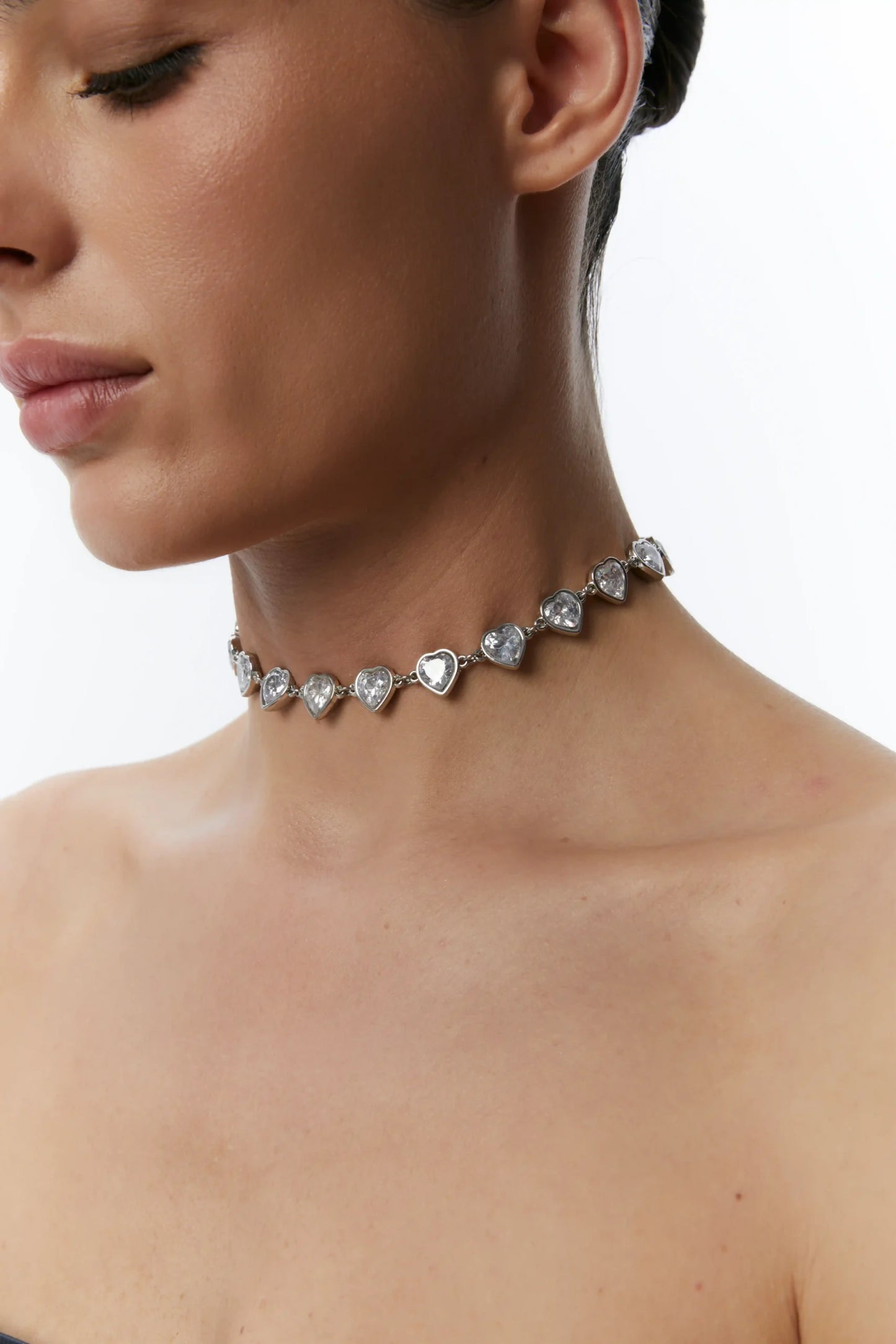 Grains de Verre - "COLD HEART" CHOKER SILVER