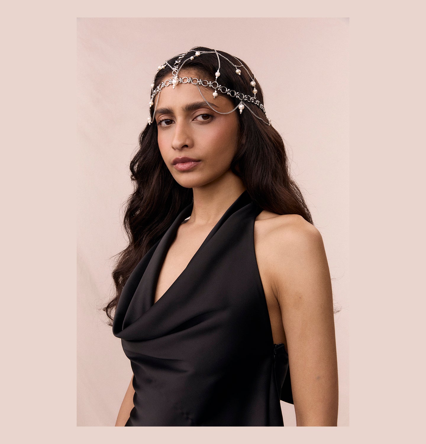Grains de Verre - "KIRA" HAIR ACCESSORIES WITH PEARLS SILVER
