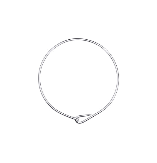 Grains de Verre - "LOOP" NECKLACE SILVER