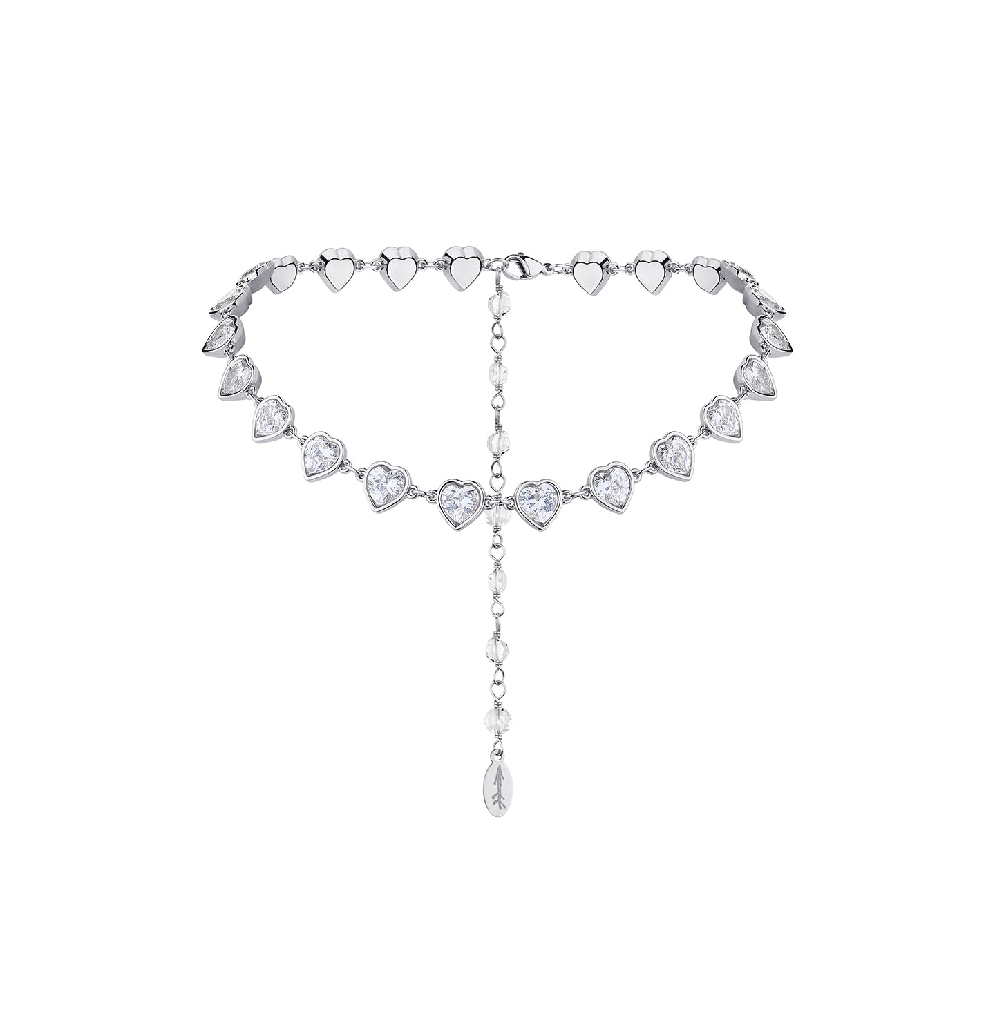 Grains de Verre - "COLD HEART" CHOKER SILVER