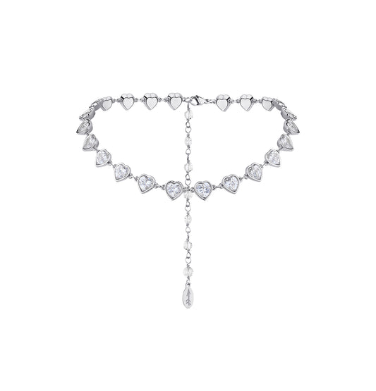 Grains de Verre - "COLD HEART" CHOKER SILVER