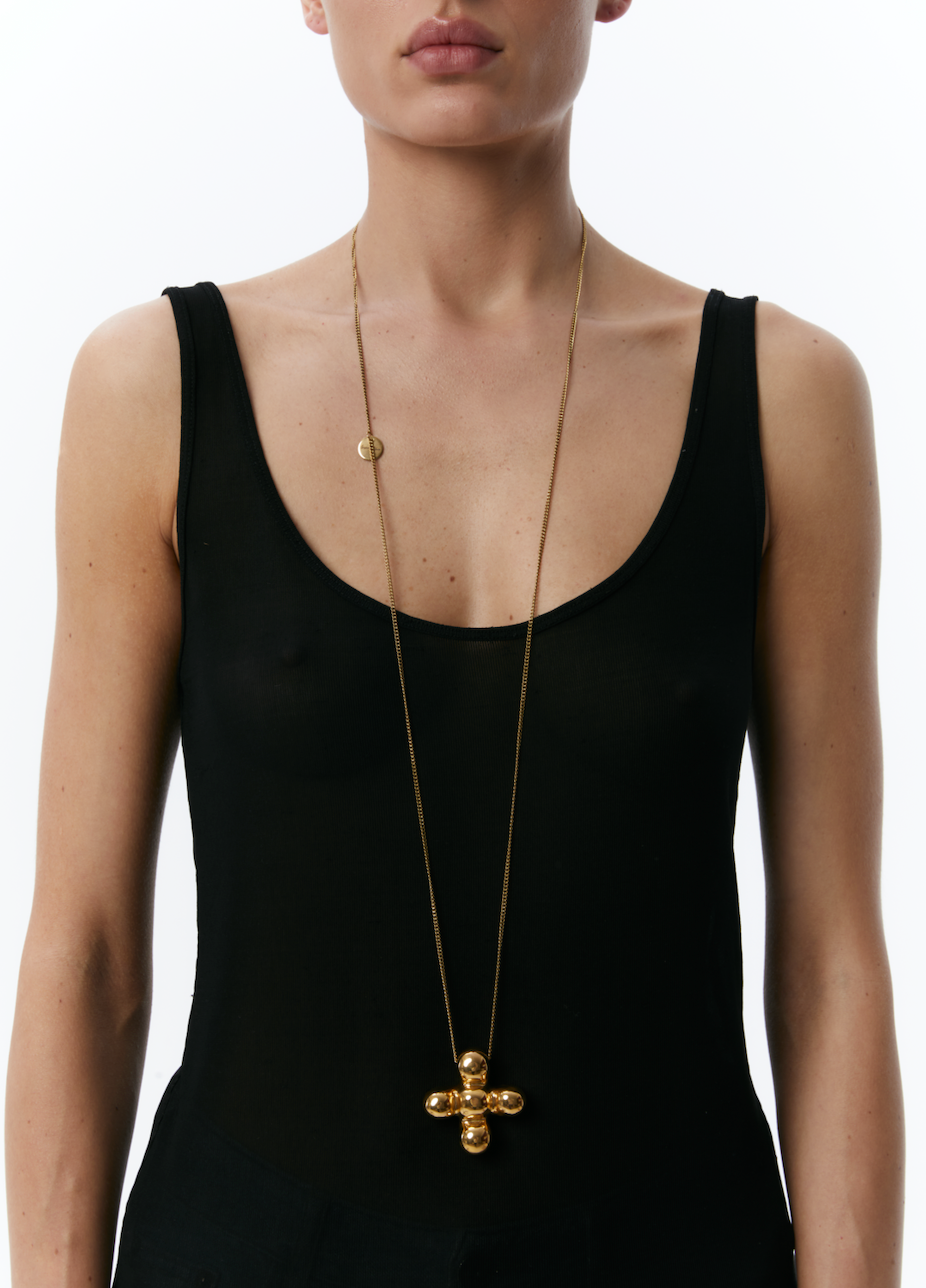 Grains de Verre - "BLOOM" CERAMIC NECKLACE" GOLD
